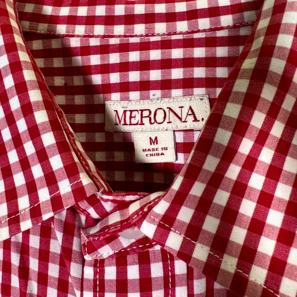 Merona dress shirt. Medium. Red checkered